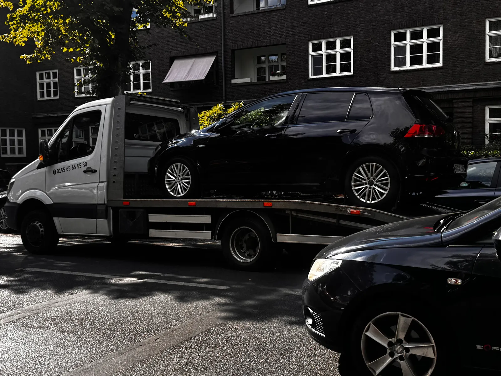 Verladung eines VW Golf